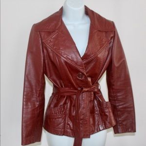 Vintage Mahogany Leather jacket